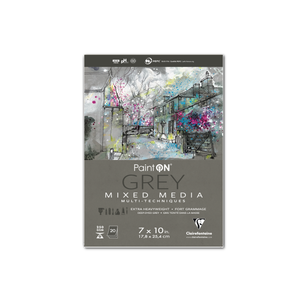 Grey | 6x8 | PaintON Mixed Media Pads - 250g  | Exaclair