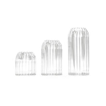 Load image into Gallery viewer, Stripes Clear Bud Vases, Borosilicate Light Weight Glass: 6&#39;&#39;T | Sweet Home Deco
