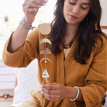 Load image into Gallery viewer, Moon Phase Moonstone Suncatcher
