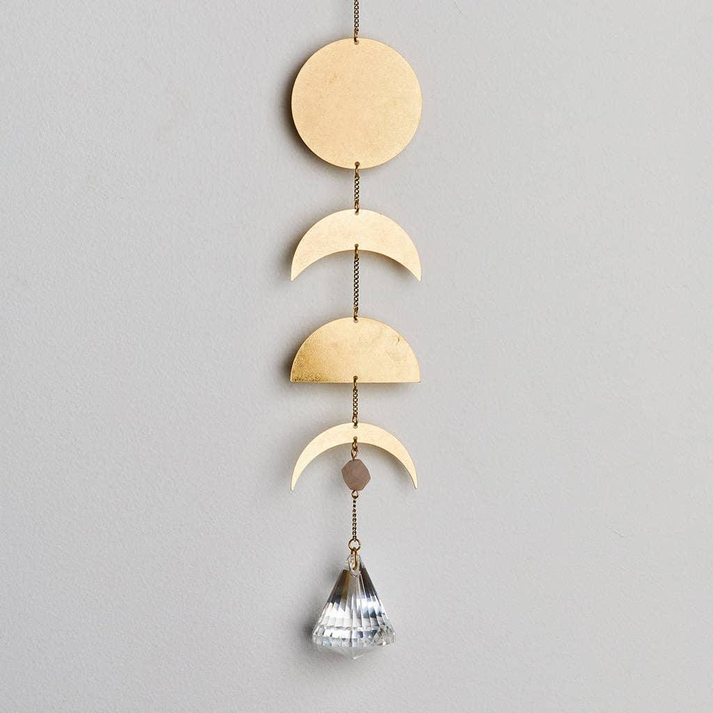 Moon Phase Moonstone Suncatcher