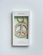 Load image into Gallery viewer, Peace Daisy Keychain
