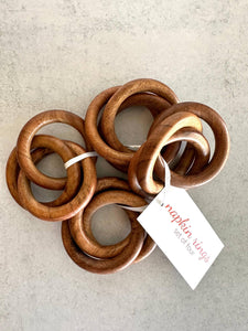 Wood Bangles Napkin Rings, set of four | Dot & Army