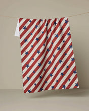 Load image into Gallery viewer, Patriotic Stripe Tea Towel | Geometry
