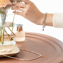 Load image into Gallery viewer, Gold Love Teardrop Stone Wrap Rose Quartz | Labradorite | Scout Curated Wears
