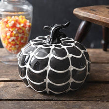 Load image into Gallery viewer, Porcelain Spiderweb Pumpkin
