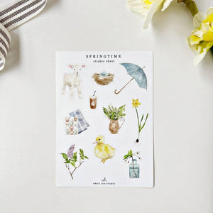 Springtime sticker sheets