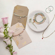 Load image into Gallery viewer, Gold Love Teardrop Stone Wrap Rose Quartz | Labradorite | Scout Curated Wears
