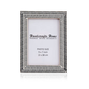 5x7 Picture Frame Rhythm Particles Collection Black & White | Handicrafts Home
