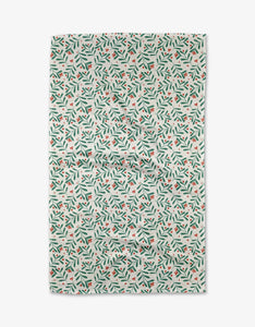Merry Berry Cherry Red Tea Towel | Geometry