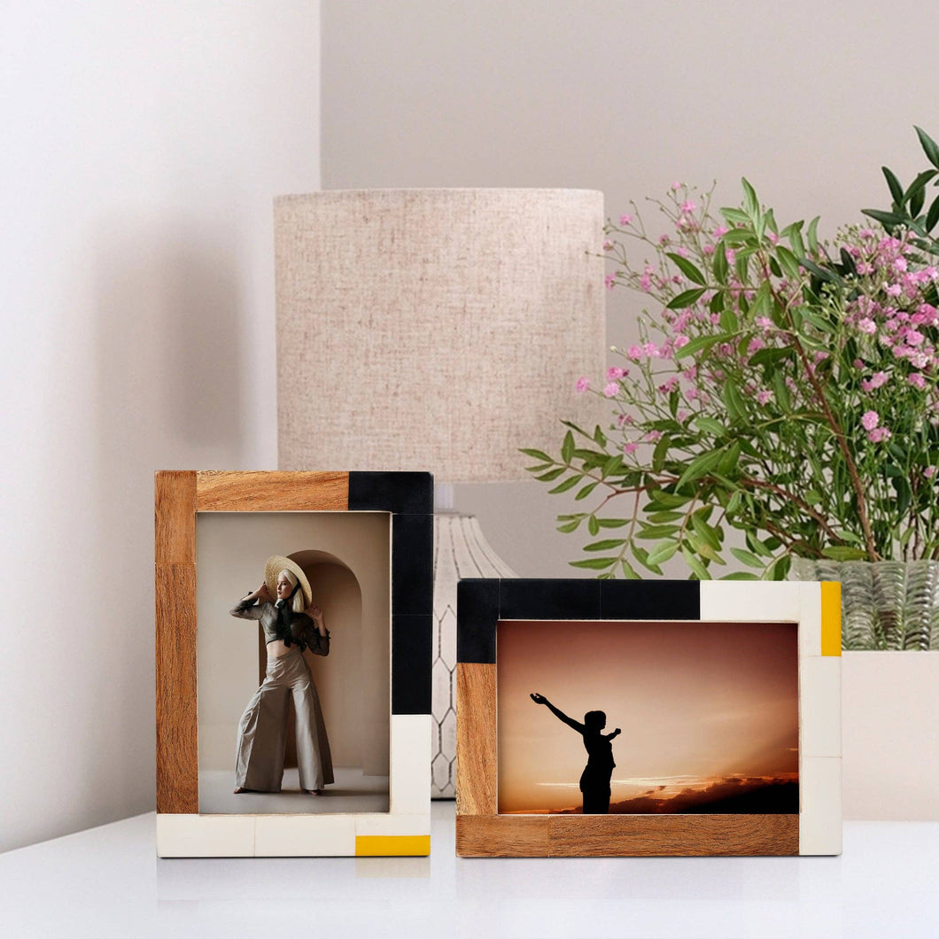 4x6 Photo Frame Mondrian Warm Oak Pack of 2 Mondrian Warm Oak | Handicrafts Home