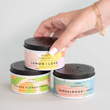 Load image into Gallery viewer, Orange Flower + Power Recyclable Tin Candle |Good Chemistry
