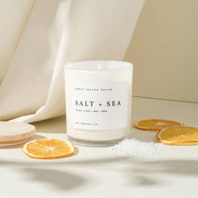 Load image into Gallery viewer, Salt and Sea 11 oz Soy Candle - Home Decor &amp; Gifts |Sweet Water Decor
