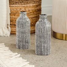 Load image into Gallery viewer, Black Tribal Patterned Decorative Table Vase
