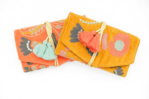 Coral Velvet Jewelry Organizer