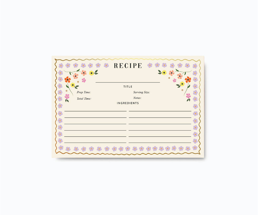 Mosaic Floral Recipe Cards | Ginger P. Designs