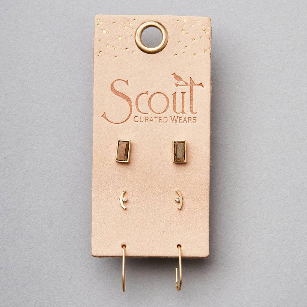 Courtney Stud Trio- Gold Earrings