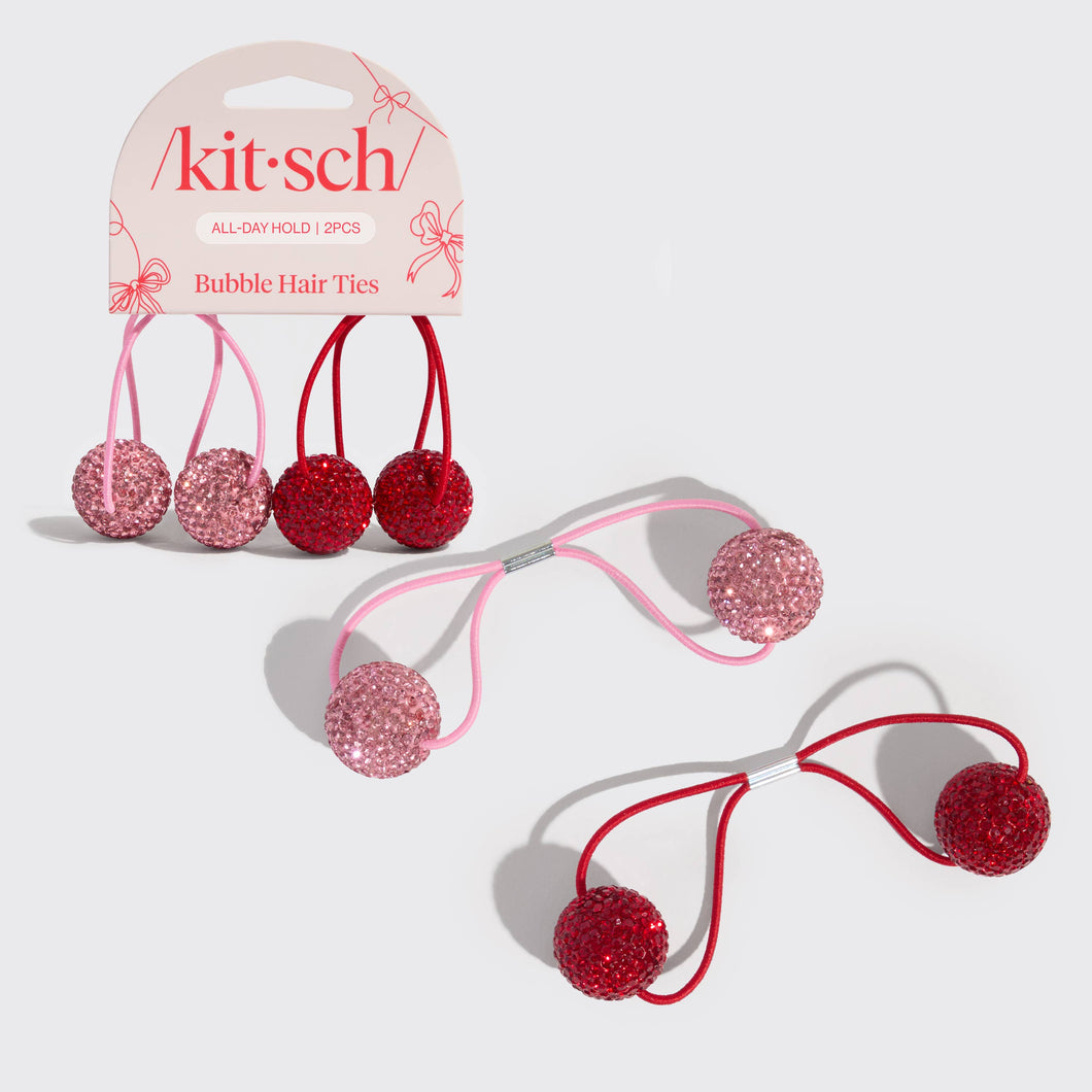 Bubble Hair Holiday Ties 2pc Set | KITSCH