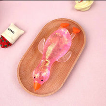 Load image into Gallery viewer, Cute Goose Duck Glitter Squishy Squeeze Toy Fidget Toy | Sparkling Extras
