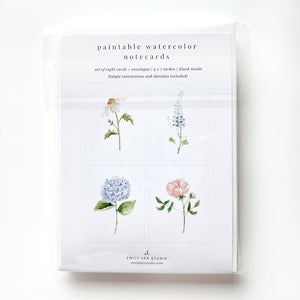 Garden flowers paintable notecards  | emily lex studio