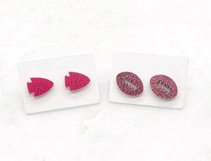 Red Arrowhead KC Kansas City Chiefs Acrylic Stud Earring