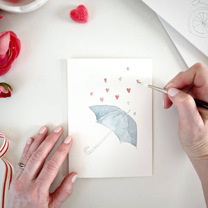Love sweet love paintable notecard  | emily lex studio