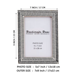 5x7 Picture Frame Rhythm Particles Collection Black & White | Handicrafts Home