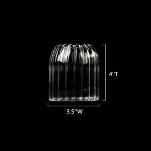 Stripes Clear Bud Vases, Borosilicate Light Weight Glass: 6''T | Sweet Home Deco