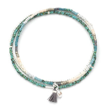 Load image into Gallery viewer, Chromacolor Miyuki Bracelet Trio - Turquoise Multi/Silver

