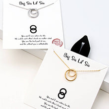 Load image into Gallery viewer, Fashion City | Gold-Dipped Sisters Double Ring Necklace: ONE SIZE / GD
