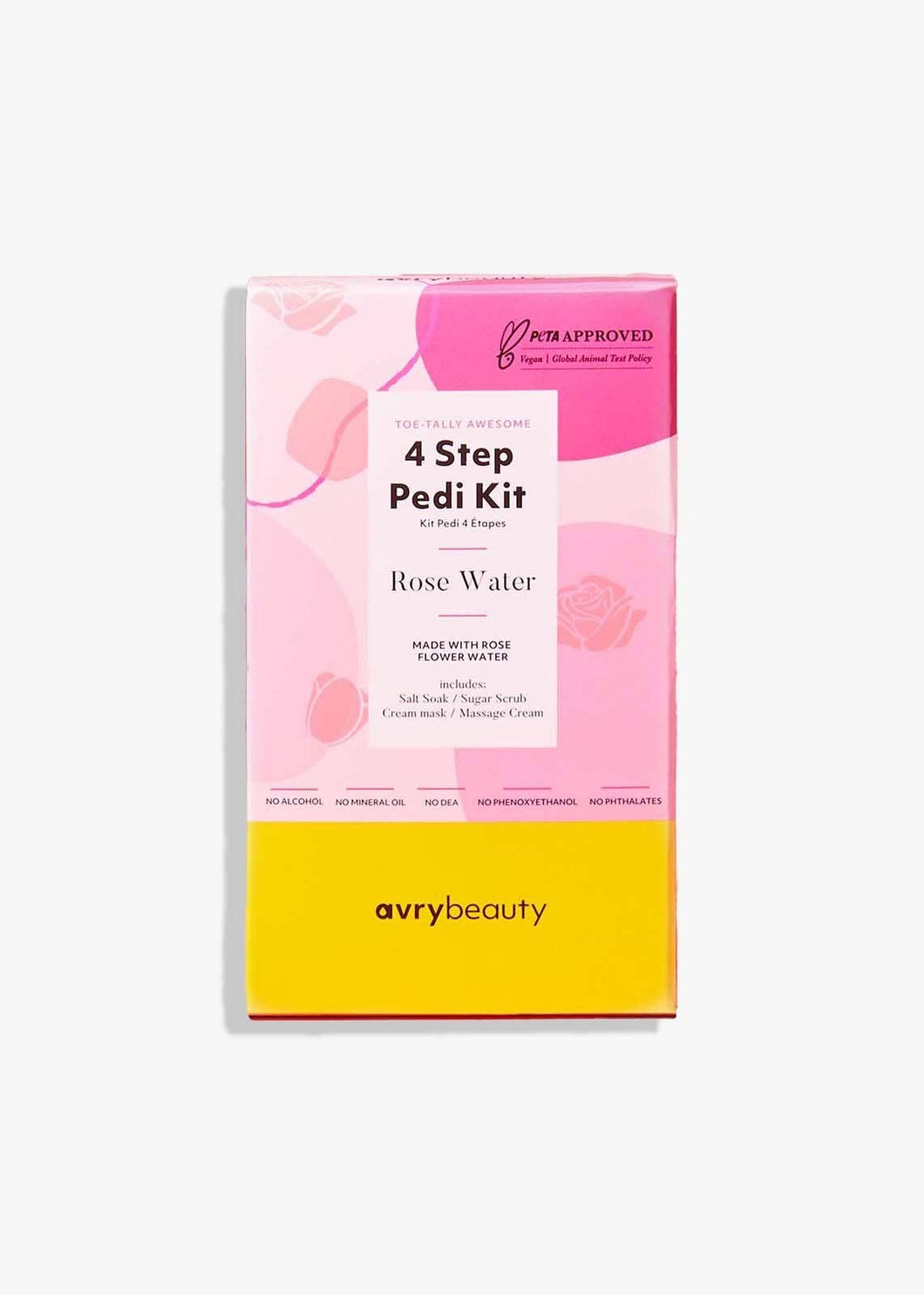 Rose Water 4 Step Pedi Kit | AvryBeauty
