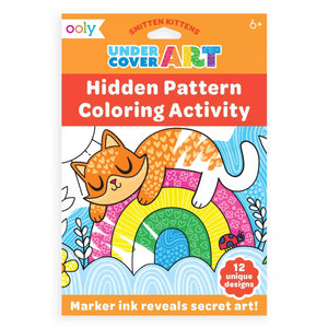 Undercover Art Hidden Patterns Coloring- Smitten Kitten | OOLY