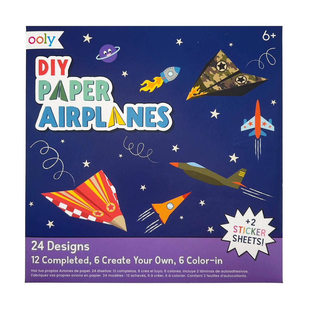 D.I.Y. Paper Air Planes Activity Kit - Set of 24 Designs | OOLY
