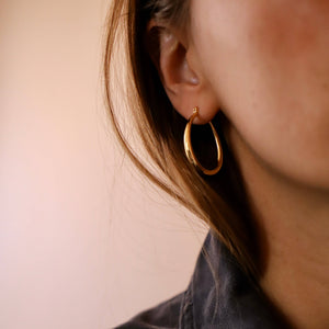 LARGE TEARDROP HOOP EARRINGS | Katie Waltman Jewelry