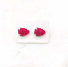 Load image into Gallery viewer, Red Arrowhead KC Kansas City Chiefs Acrylic Stud Earring
