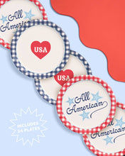 Load image into Gallery viewer, Paper Plates All American Plates USA, Fourth Of July, America | xo, Fetti
