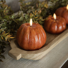 Load image into Gallery viewer, 4" ORANGE 3D FLAME TALL PUMPKIN CANDLE | Ragon House
