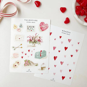 Valentine sticker sheets | emily lex studio