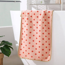 Load image into Gallery viewer, Pink Face Towel | CORAL FLEECE POLKA DOT ABSORBENT (35X75) | ACCITY
