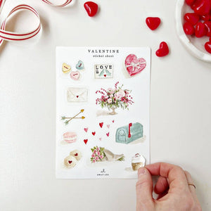 Valentine sticker sheets | emily lex studio