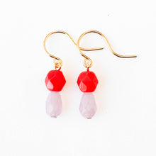 Load image into Gallery viewer, Lime |Tiny Earrings Small bead earrings Little color drop earrings
