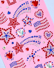 Load image into Gallery viewer, USA Face Gems | patriotic, fourth july, festival, americana | xo, Fetti

