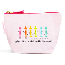 Load image into Gallery viewer, Color The World With Kindness Canvas Pouch | Callie Danielle
