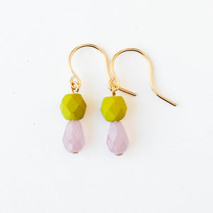 Turquoise | Tiny Earrings Small bead earrings Little color drop earrings