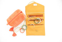 Load image into Gallery viewer, Mustard Velvet Jewelry Organizer
