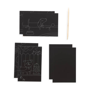 Mini Scratch & Scribble Art Kit: Playful Pups | OOLY