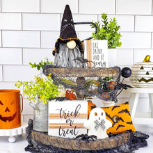 Load image into Gallery viewer, Trick or Treat Halloween Tiered Tray Décor Bundle: Black
