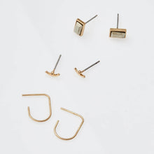 Load image into Gallery viewer, Courtney Stud Trio- Gold Earrings
