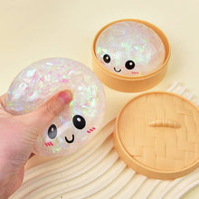 Load image into Gallery viewer, Dumplings Sparkle White Stress Relief Toy  | Sparkling Extras
