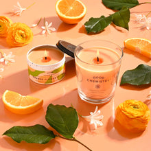 Load image into Gallery viewer, Orange Flower + Power Recyclable Tin Candle |Good Chemistry

