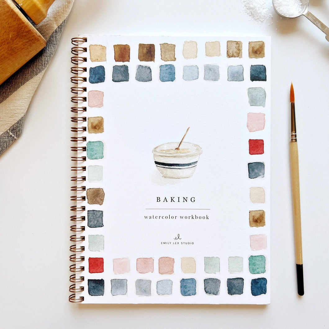 Baking watercolor workbook | emily lex studio